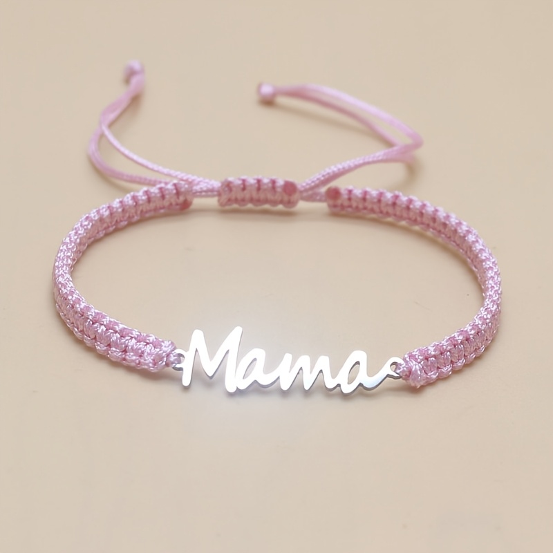 Fashion Stainless Steel "Mama" Bracelet, Adjustable Gift